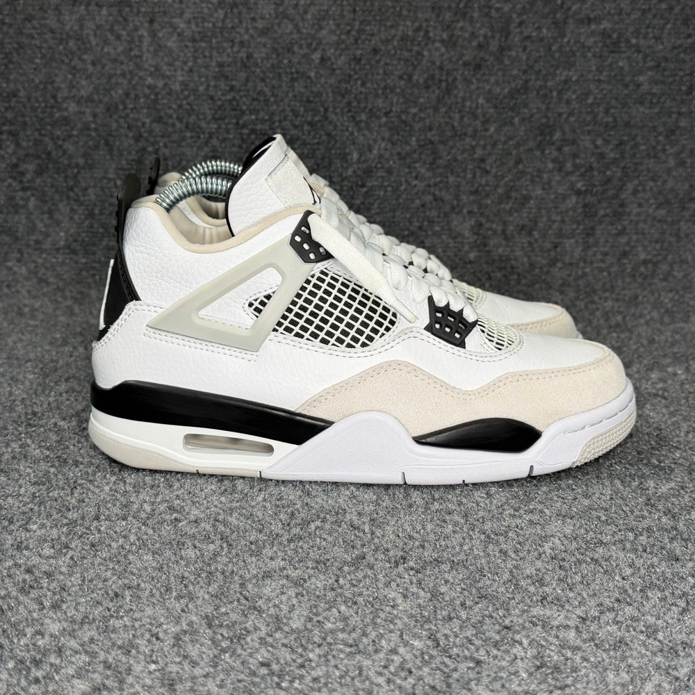 Jordan 4 Retro Shoes Womens 7 Military Black Athletic Basketball Hooping Sneaker